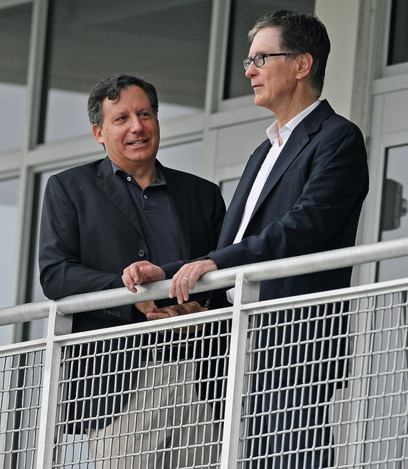 Boston Red Sox owners Tom Werner and John Henry