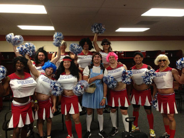 Red Sox rookies in drag
