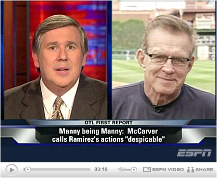 ESPN video: McCarver stands by his despicable words