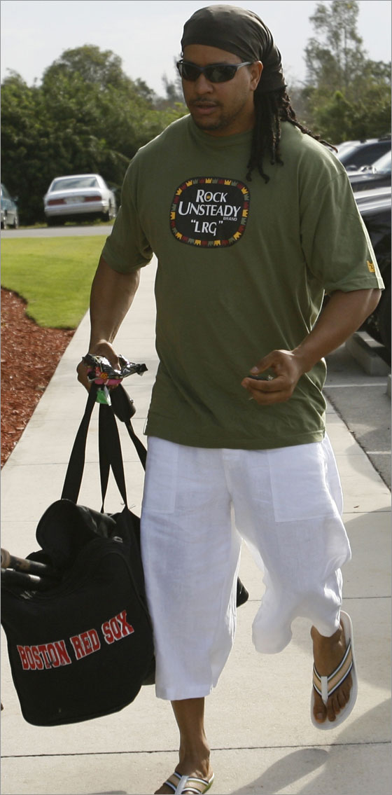 Manny Ramirez arrives at the Red Sox minor league conference a little after 9:00 a.m. Today the position players are getting physicals off site, then taking part in conditioning tests this afternoon.