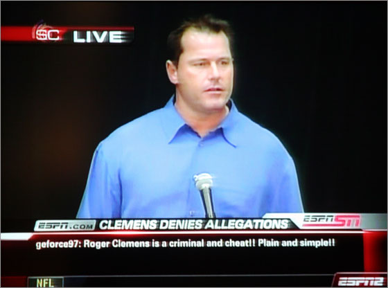 Roger Clemens press conference on ESPN News