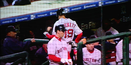 Beckett home run reaction