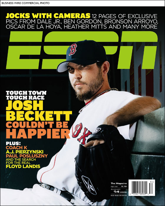 Beckett on cover of ESPN Magazine this week