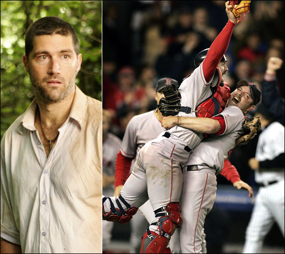 Jack, played by Matthew Fox, had to see footage of the Red Sox 2004 World Series win to be convinced that he and the Others were in contact with the outside world.