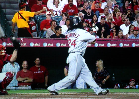 Manny checks his swing