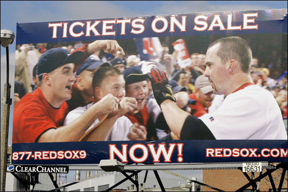 Dennis Thomson on Red Sox billboard