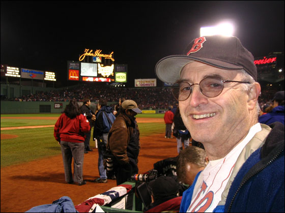 Rick Swanson at Game 2 of 2004 World Series, Fenway Park