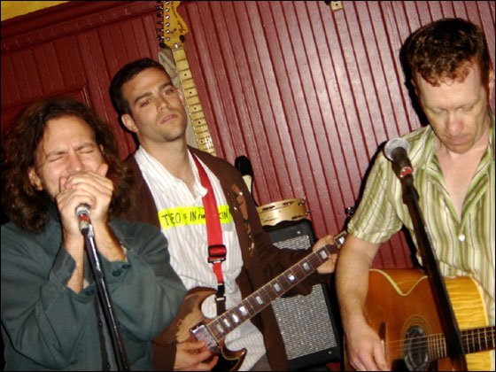 Eddie Vedder, Theo Epstein, and Bill Janovitz at Toad on Thursday night
