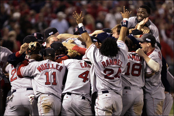 Sox win 2004 World Series