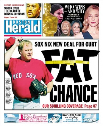 2.23.07: Boston Herald Front Page