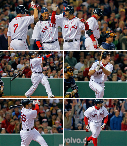The Red Sox on Sunday night went back to back to back to back for the first time in team history.