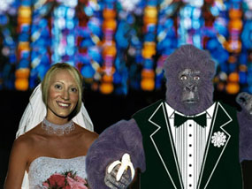 Theo and Marie's Wedding - BDD graphic - not a real photo!
