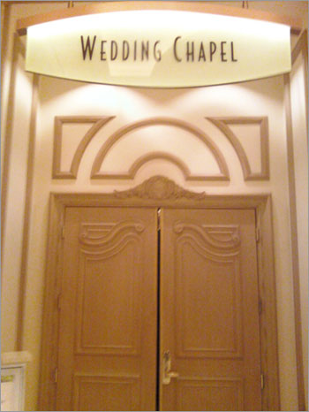 Wedding chapel at a Las Vegas hotel