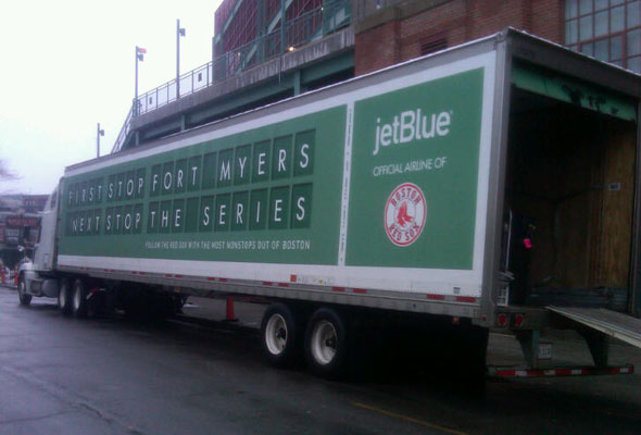 Red Sox equipment truck gets loaded