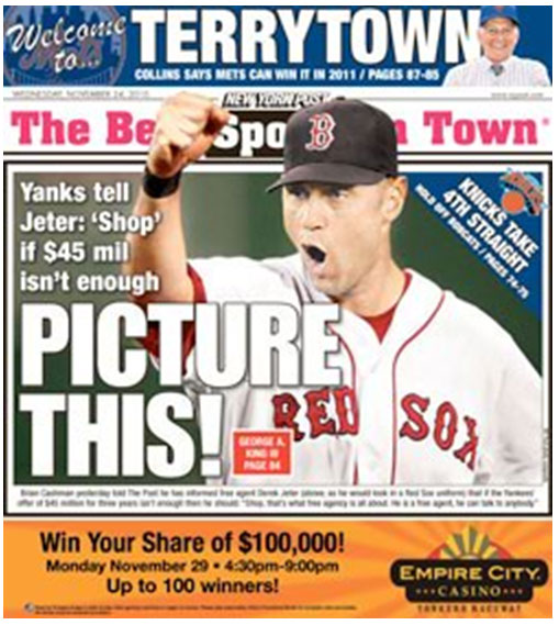 Derek Jeter with the Sox
