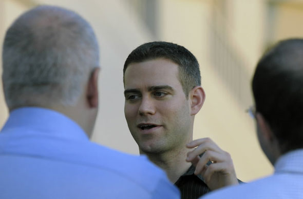 Red Sox general manager Theo Epstein talks to reporters during a media availability session during baseball general managers meetings in Lake Buena Vista, Fla., Tuesday, Nov. 16, 2010.